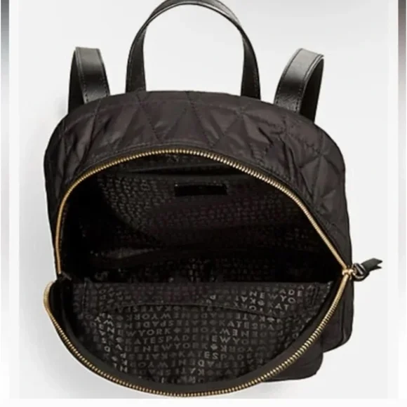 Kate Spade♠️Small Bradley Wilson Rd Quilted Backpack 18Kt Gold Hardware Like New - Picture 3 of 15